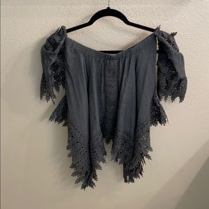 Crochet off shoulder blouse